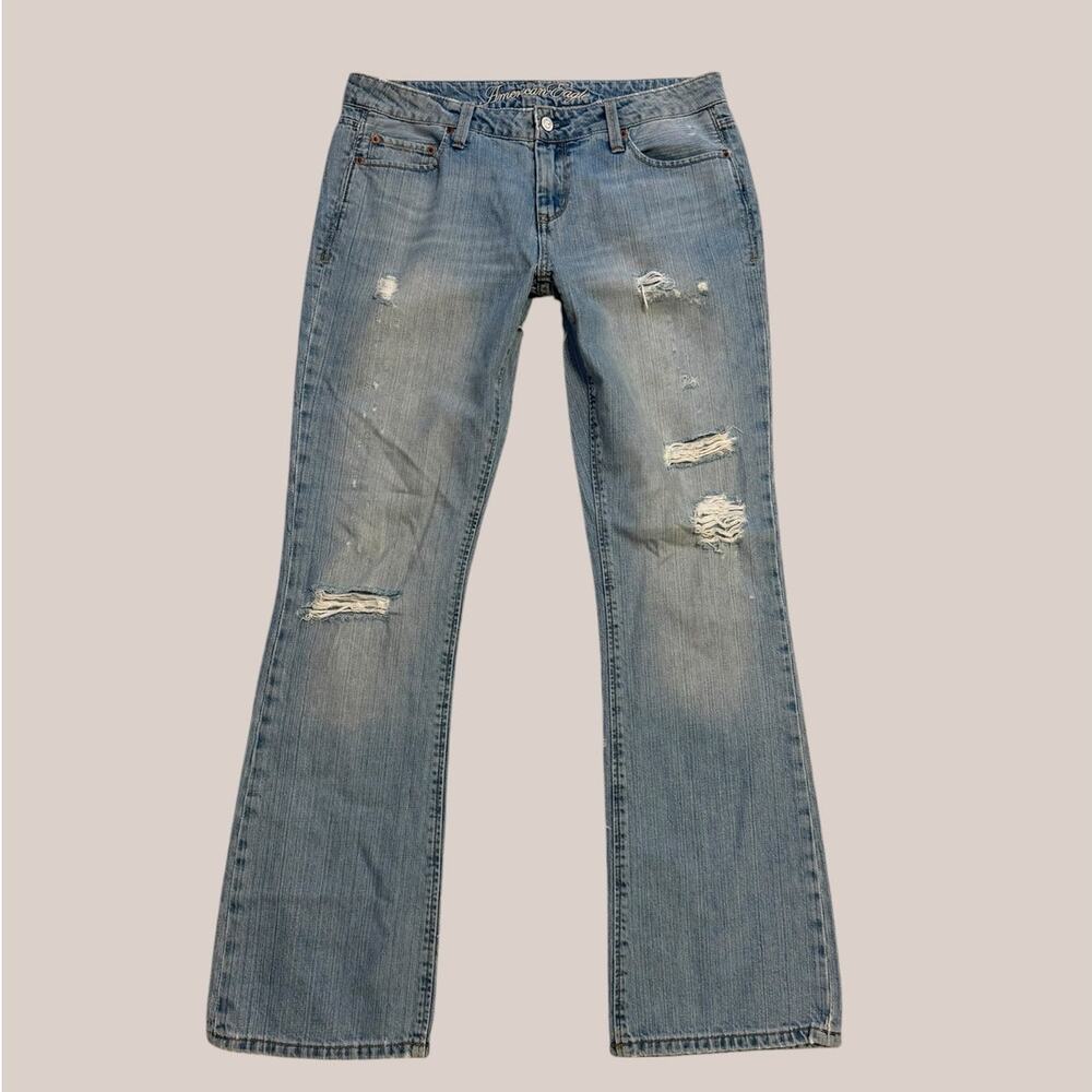 Vintage American Eagle Wide Leg Distressed Jeans